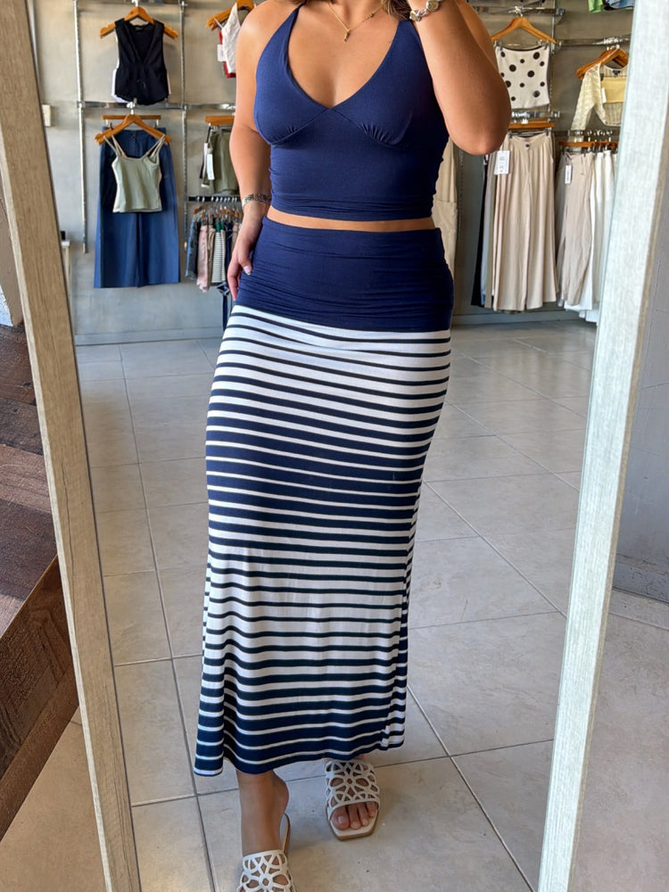 Juliana Striped Navy Set