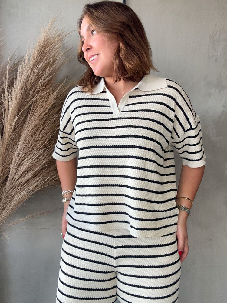 Susana Ivory Striped Set