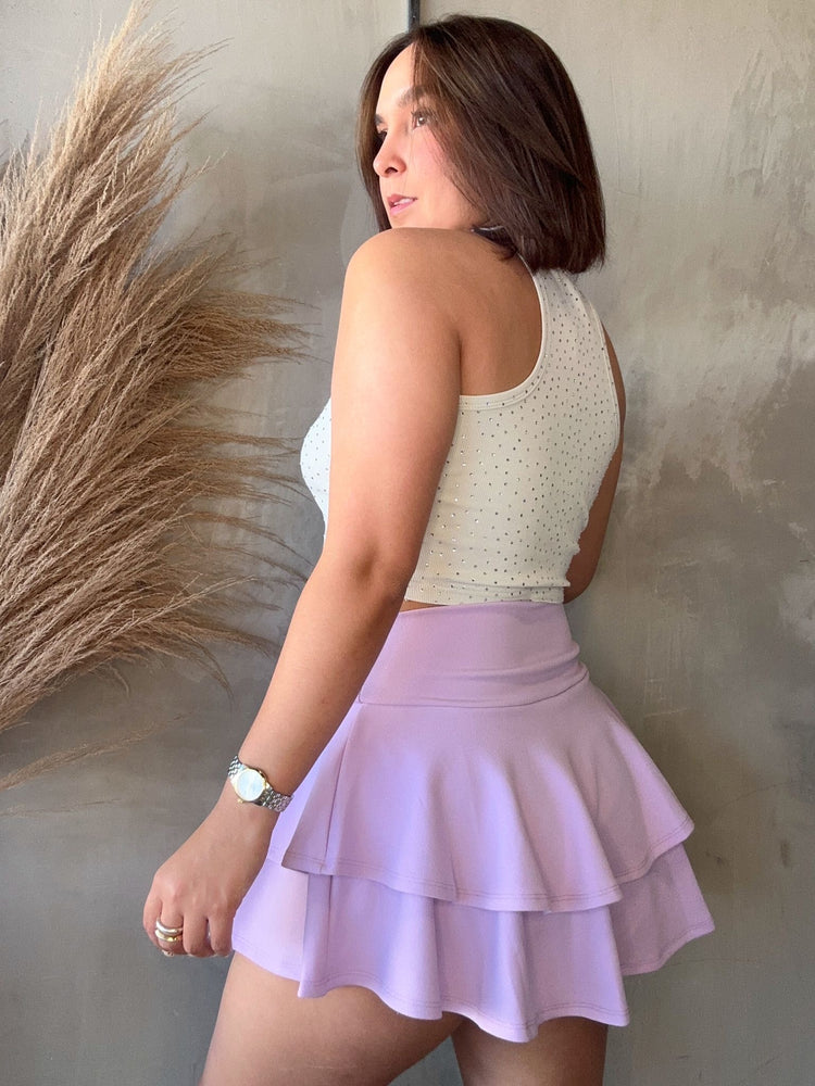 Diana Lavander Ruffled Skort