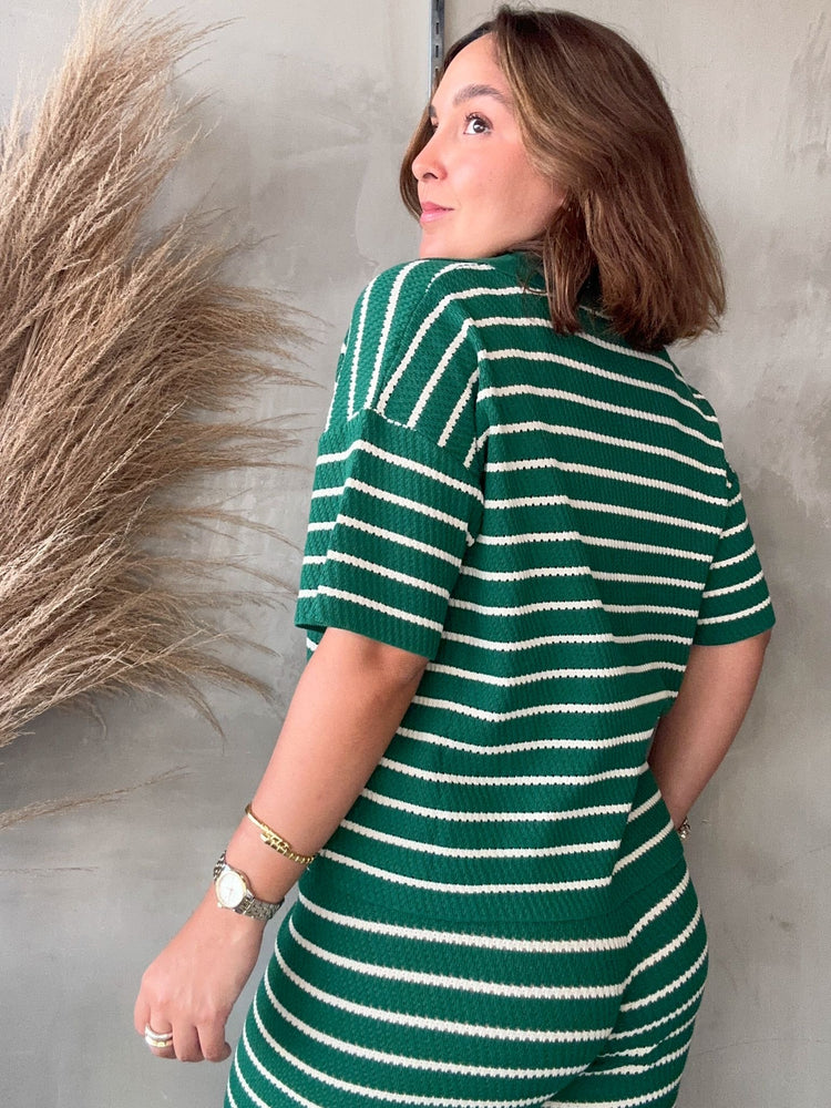Susana Green Striped Set
