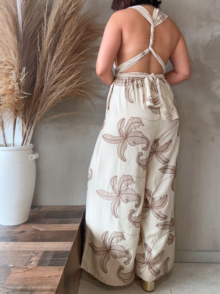 Rocio Leaf Printed Jumpsuit