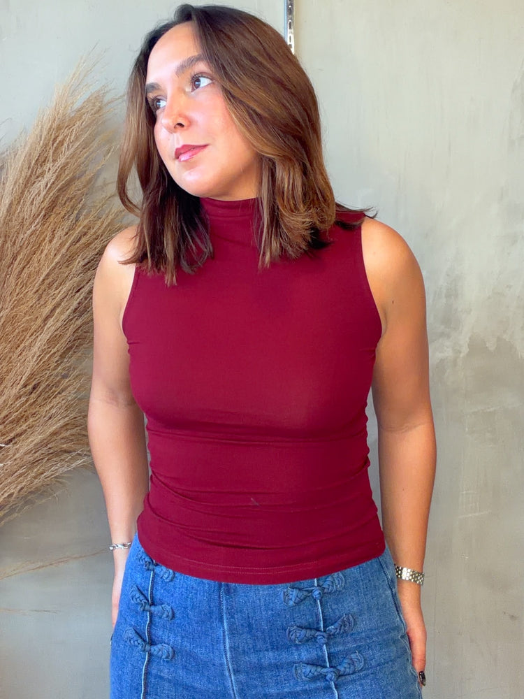Isabelle Burgundy Top