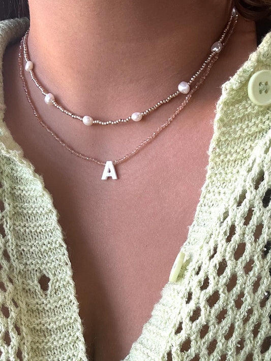 Initial Shell Necklace