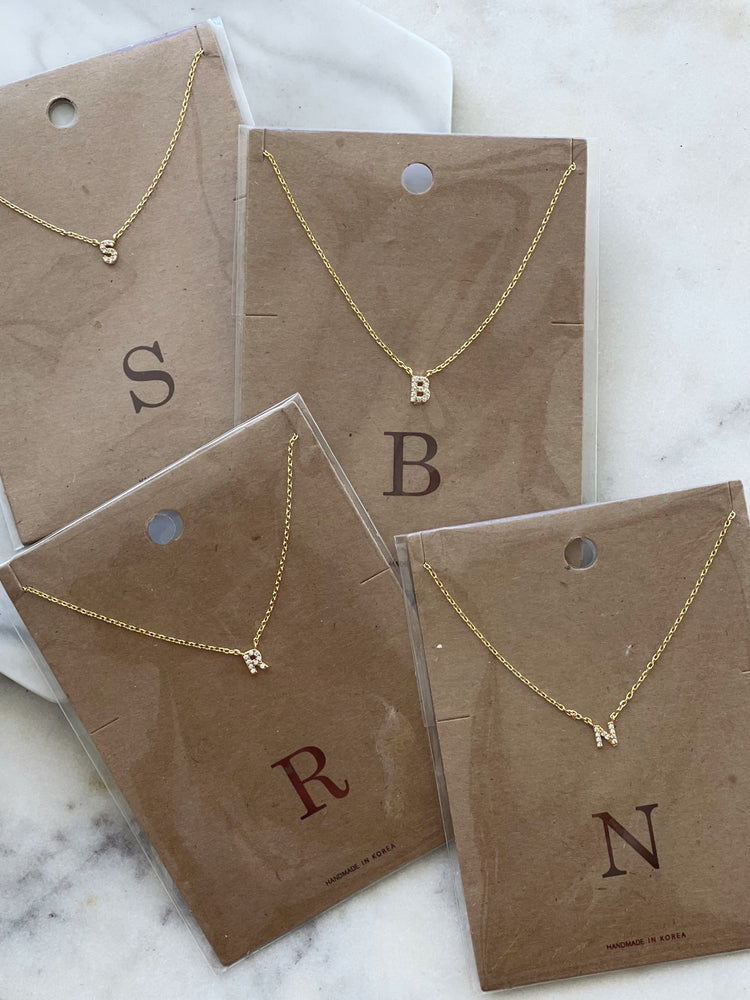 Gold Rhinestone Initials